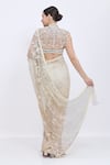 Buy_Dilnaz_Cream Net, Satin Embroidery, Stones, Beads Hand Saree _Online_at_Aza_Fashions