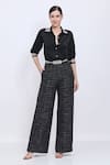 Buy Dilnaz Black Tweed, Polyester Embroidery Hand Trouser at Aza Fashions Buy_Dilnaz_Black Tweed, Polyester Embroidery Hand Trouser _at_Aza_Fashions