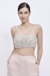 Dilnaz Beige Net, Polyester, Satin Beads, Crystals, Stone Hand Embroidered Bustier Online at Aza Fashions Dilnaz_Beige Net, Polyester, Satin Beads, Crystals, Stone Hand Embroidered Bustier _Online_at_Aza_Fashions