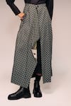 Shop_Kritika Murarka_Olive Green Cotton Printed Reversible Overlap Long Skirt _Online_at_Aza_Fashions