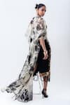 Buy_Nupur Kanoi_Off White Crepe, Lycra Sequins, Embroidery, Printed Cape And Pencil Skirt Set _Online_at_Aza_Fashions