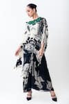 Buy_Nupur Kanoi_Off White Crepe Beads, Tassels Off-shoulder Printed Drawstring Dress _at_Aza_Fashions