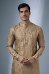 Buy SALIL BHATIA Gold Silk, Modal, Satin Zari, Sequins Mahal Embellished Kurta Set Online at Aza Fashions Buy_SALIL BHATIA_Gold Silk, Modal, Satin Zari, Sequins Mahal Embellished Kurta Set _Online_at_Aza_Fashions
