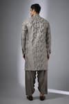Shop_SALIL BHATIA_Taupe Silk, Chanderi, Modal, Satin Zari, Sequins Mahal Embellished Kurta Set _at_Aza_Fashions
