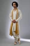 Buy_SALIL BHATIA_Ivory , , Modal, Satin, Button Down Kurta Set _at_Aza_Fashions