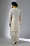 Shop_SALIL BHATIA_Ivory Silk, Chanderi, Modal, Satin Button-down Kurta Set _at_Aza_Fashions