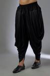 SALIL BHATIA_Black Satin Cowl Dhoti Pant _Online_at_Aza_Fashions