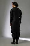 Shop_SALIL BHATIA_Black Satin Cowl Dhoti Pant _at_Aza_Fashions