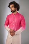 Buy SALIL BHATIA Pink Silk, Modal, Satin Sequins, Embroidery, Metallic Roop Mahal Kurta Set Online at Aza Fashions Buy_SALIL BHATIA_Pink Silk, Modal, Satin Sequins, Embroidery, Metallic Roop Mahal Kurta Set _Online_at_Aza_Fashions