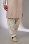 Buy_SALIL BHATIA_Pink Silk, Modal, Satin Embroidery, Sequins Surat Mahal Embellished Kurta Set _Online_at_Aza_Fashions