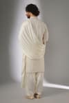 Shop_SALIL BHATIA_Off White Chanderi , Modal, Embroidery Somya Mahal Threadwork Kurta Set _at_Aza_Fashions