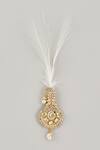 Buy_SALIL BHATIA_Gold Semi-precious Kundan And Feather Kalangi _at_Aza_Fashions