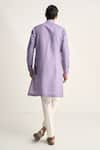 Shop_Dhruv Vaish_Lavender Handloom , Linen, Structured Kurta Set _at_Aza_Fashions