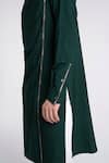 Buy_Dhruv Vaish_Green Cotton, Silk Embroidery Thread Kurta Set _Online_at_Aza_Fashions