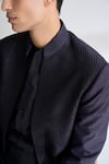 Shop_Dhruv Vaish_Purple Silk Embroidery Front Open Sherwani _Online_at_Aza_Fashions