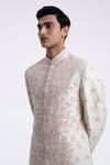 Buy Dhruv Vaish Cream Silk Embroidery Sherwani Set Online at Aza Fashions Buy_Dhruv Vaish_Cream Silk Embroidery Sherwani Set _Online_at_Aza_Fashions