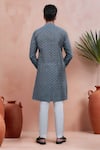 Shop Arihant Rai Sinha Gray Cotton Woven Dobby Kurta And Pant Set at Aza Fashions Shop_Arihant Rai Sinha_Gray Cotton Woven Dobby Kurta And Pant Set _at_Aza_Fashions