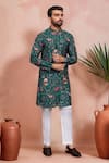 Buy Arihant Rai Sinha Green Cotton, Silk Woven Panel Print Kurta And Pant Set at Aza Fashions Buy_Arihant Rai Sinha_Green Cotton, Silk Woven Panel Print Kurta And Pant Set _at_Aza_Fashions