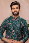 Buy Arihant Rai Sinha Green Cotton, Silk Woven Panel Print Kurta And Pant Set Online at Aza Fashions Buy_Arihant Rai Sinha_Green Cotton, Silk Woven Panel Print Kurta And Pant Set _Online_at_Aza_Fashions