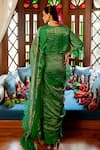 Shop_Chambray & CO._Green Chanderi Silk, Cotton Embroidery, Cut Work Aranay Saree With Blouse _at_Aza_Fashions