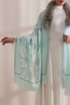 Buy_Dusala_Sky Blue Emma Collared Fur Stole _Online_at_Aza_Fashions