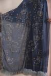 Shop_Dusala_Blue Aurora Lotus Pattern Stole _Online_at_Aza_Fashions