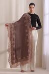 Buy_Dusala_Mauve Lily Floral Lace Embellished Stole _Online_at_Aza_Fashions