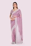 Buy Onaya Lilac Organza Embroidery, Pearls, Beads Sweetheart Moti Saree And Blouse Set at Aza Fashions Buy_Onaya_Lilac Organza Embroidery, Pearls, Beads Sweetheart Moti Saree And Blouse Set _at_Aza_Fashions