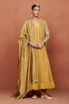 Buy Sue Mue Mustard Georgette, Tissue, Crepe, Lycra Embroidery, Payaliya Anarkali Set at Aza Fashions Buy_Sue Mue_Mustard Georgette, Tissue, Crepe, Lycra Embroidery, Payaliya Anarkali Set _at_Aza_Fashions