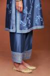 Buy_Sue Mue_Blue Silk Embroidery, Sequins, Beads, Tassels, Applique Jia Jacket Kurta Set _Online_at_Aza_Fashions