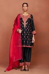Buy Sue Mue Black , Organza Embroidery, Nai Floral Paisley Kurta Salwar Set at Aza Fashions Buy_Sue Mue_Black , Organza Embroidery, Nai Floral Paisley Kurta Salwar Set _at_Aza_Fashions
