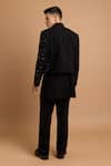 Shop Rohit Doshi Black Sequins, Beads Embroidered Jacket And Kurta Set at Aza Fashions Shop_Rohit Doshi_Black Sequins, Beads Embroidered Jacket And Kurta Set _at_Aza_Fashions