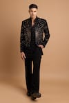 Buy Rohit Doshi Black Sequins, Beads Embroidered Jacket And Kurta Set at Aza Fashions Buy_Rohit Doshi_Black Sequins, Beads Embroidered Jacket And Kurta Set _at_Aza_Fashions
