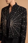 Shop Rohit Doshi Black Sequins, Beads Embroidered Jacket And Kurta Set Online at Aza Fashions Shop_Rohit Doshi_Black Sequins, Beads Embroidered Jacket And Kurta Set _Online_at_Aza_Fashions
