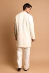 Shop Rohit Doshi Off White Cotton, Crepe, Rayon Embroidery, Beads Kurta And Pant Set at Aza Fashions Shop_Rohit Doshi_Off White Cotton, Crepe, Rayon Embroidery, Beads Kurta And Pant Set _at_Aza_Fashions
