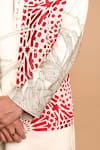 Rohit Doshi Off White Cotton, Crepe, Rayon Embroidery, Beads Kurta And Pant Set Online at Aza Fashions Rohit Doshi_Off White Cotton, Crepe, Rayon Embroidery, Beads Kurta And Pant Set _Online_at_Aza_Fashions
