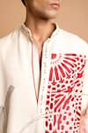Buy Rohit Doshi Off White Cotton, Crepe, Rayon Embroidery, Beads Kurta And Pant Set Buy_Rohit Doshi_Off White Cotton, Crepe, Rayon Embroidery, Beads Kurta And Pant Set