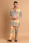 Buy_Rohit Doshi_Multi Color Cotton, Crepe, Rayon Printed Kurta And Pant Set _at_Aza_Fashions