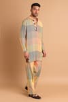Buy_Rohit Doshi_Multi Color Cotton, Crepe, Rayon Printed Kurta And Pant Set _Online_at_Aza_Fashions