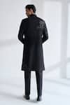 Shop Dhruv Vaish Black Silk Embroidery Sherwani Set at Aza Fashions Shop_Dhruv Vaish_Black Silk Embroidery Sherwani Set _at_Aza_Fashions