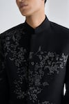 Buy Dhruv Vaish Black Silk Embroidery Sherwani Set Online at Aza Fashions Buy_Dhruv Vaish_Black Silk Embroidery Sherwani Set _Online_at_Aza_Fashions