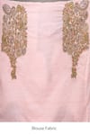 Anamika Khanna_Pink Embroidery, Zari Hand Saree With Unstitched Blouse Piece _Online_at_Aza_Fashions