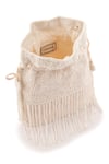 Shop_A Clutch Story_Ivory Beads, Fringe, Tassels Chandrika Embellished Potli _Online_at_Aza_Fashions