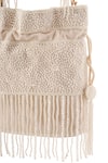 A Clutch Story_Ivory Beads, Fringe, Tassels Chandrika Embellished Potli _at_Aza_Fashions