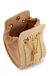 Buy_A Clutch Story_Gold Pearls, Beads, Tassels Maharani Embellished Clutch _Online_at_Aza_Fashions