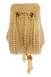 Buy_A Clutch Story_Gold Pearls, Beads, Tassels Maharani Embellished Clutch _at_Aza_Fashions
