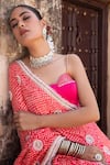 Amoree by Shikha Chaudhry_Pink , , Embroidery, Rani Sa Pleated Lehenga Set _Online_at_Aza_Fashions