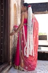 Shop_Amoree by Shikha Chaudhry_Pink , , Embroidery, Rani Sa Pleated Lehenga Set _at_Aza_Fashions