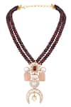 Hrisha Multi Color Stones, Pearls, Crystals Jasper Beaded Necklace And Earring Set Online at Aza Fashions Hrisha_Multi Color Stones, Pearls, Crystals Jasper Beaded Necklace And Earring Set _Online_at_Aza_Fashions