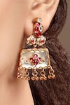 Buy_Hrisha_Gold Plated Stones, Beads, Pearls Ruby Kundan Jewellery Set _Online_at_Aza_Fashions